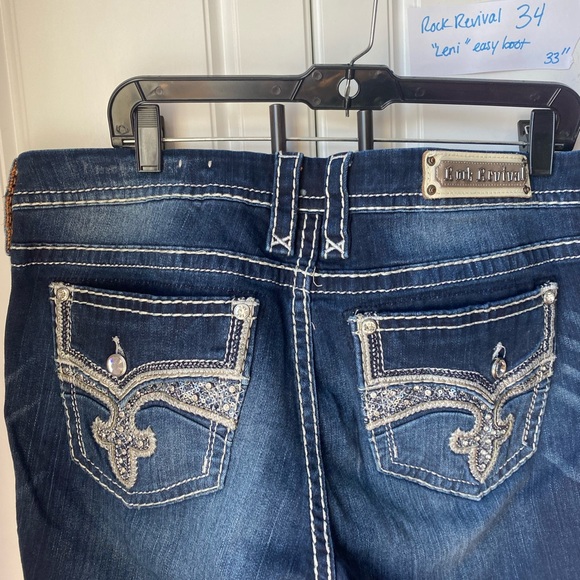 Rock Revival women’s size 34 bling easy boot jeans - Picture 3 of 4
